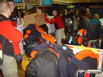 At the Check-in desk